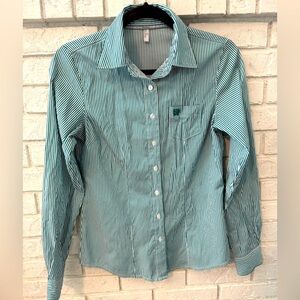 Women’s Cinch Brand Striped Tencel Rodeo Button Down Shirt